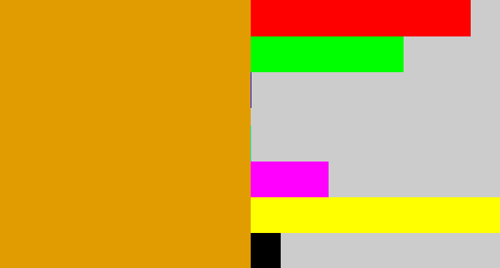 Hex color #e19c01 - burnt yellow