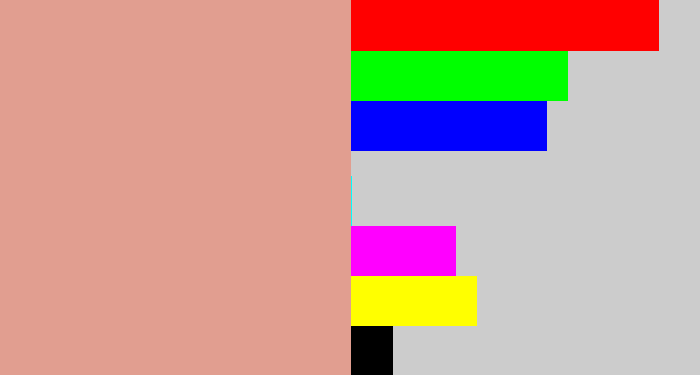 Hex color #e19e90 - pinkish tan