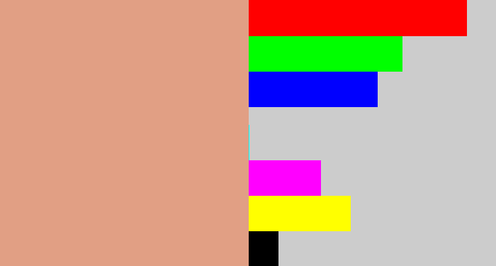 Hex color #e19f84 - pinkish tan