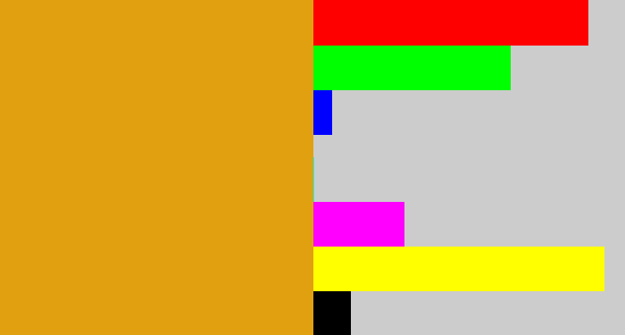 Hex color #e1a010 - burnt yellow