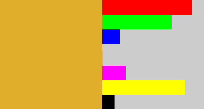 Hex color #e1ae2b - macaroni and cheese