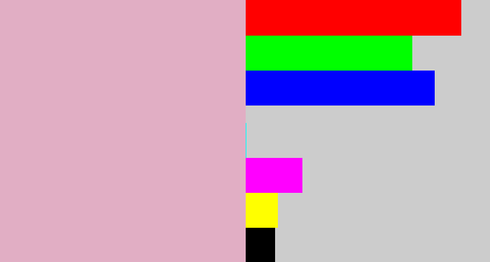 Hex color #e1aec4 - soft pink