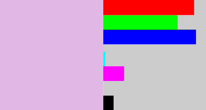 Hex color #e1b8e5 - light violet