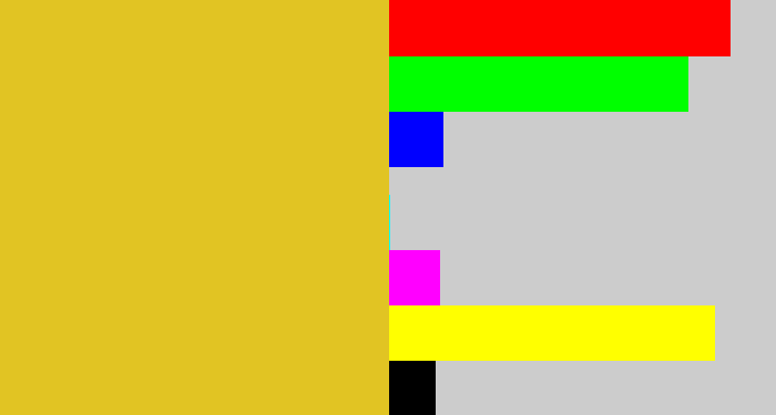 Hex color #e1c423 - piss yellow