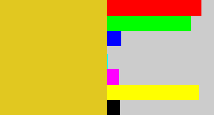 Hex color #e1c820 - piss yellow