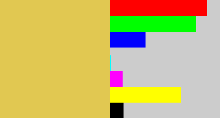 Hex color #e1c851 - maize