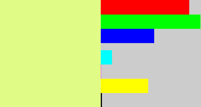 Hex color #e1fc86 - light yellow green