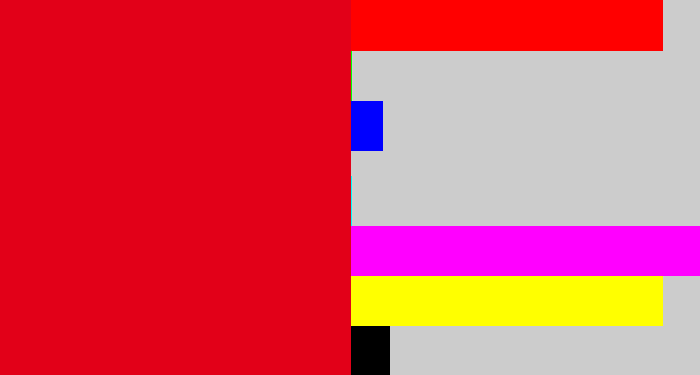 Hex color #e20018 - red