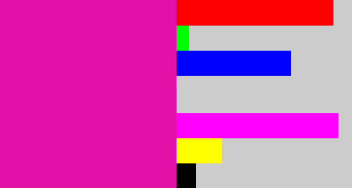 Hex color #e211a7 - shocking pink