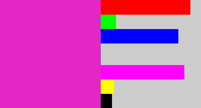 Hex color #e227c4 - purple/pink