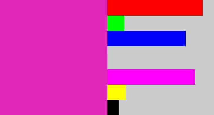 Hex color #e228bb - purpley pink