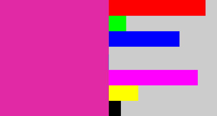 Hex color #e229a5 - purpley pink