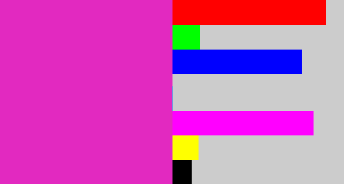 Hex color #e229c0 - purple/pink