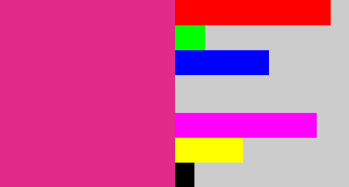 Hex color #e22b89 - darkish pink
