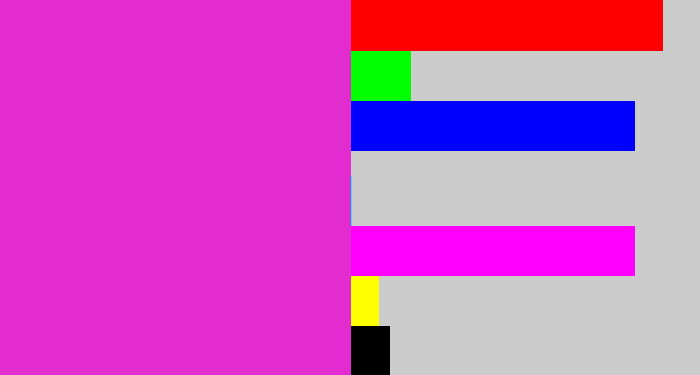 Hex color #e22ccf - purple/pink