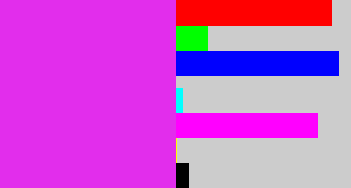 Hex color #e22dec - purple/pink