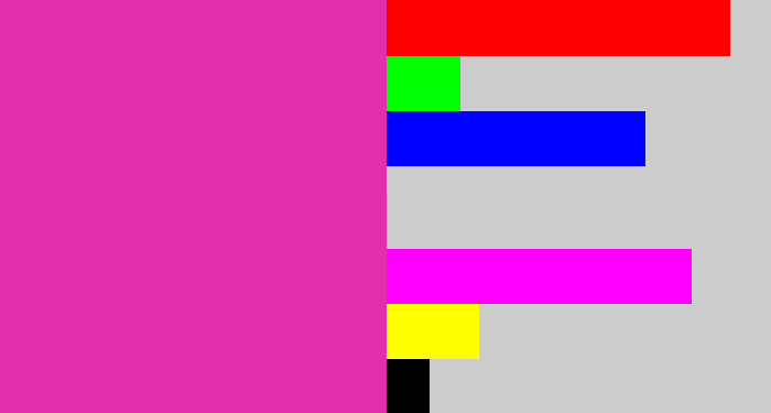 Hex color #e230ab - purpley pink