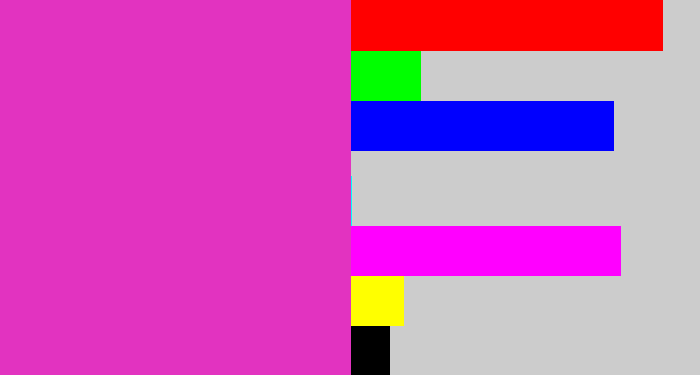 Hex color #e233c0 - purple pink