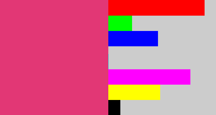Hex color #e23775 - darkish pink
