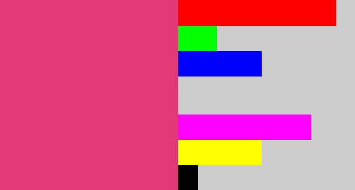 Hex color #e23877 - darkish pink