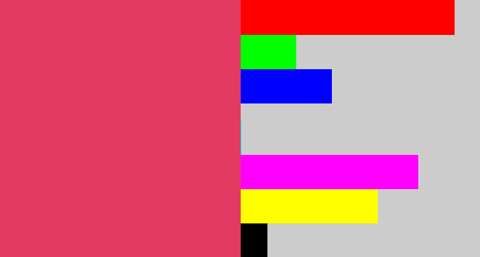 Hex color #e23a62 - dark pink
