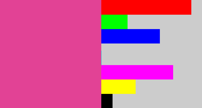 Hex color #e24295 - darkish pink