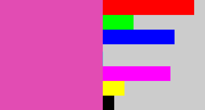 Hex color #e24cb3 - purpleish pink