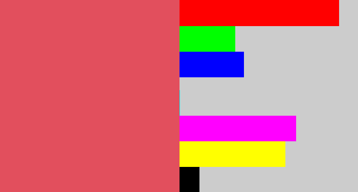 Hex color #e24f5d - pastel red
