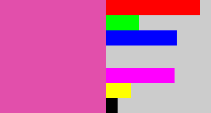 Hex color #e24fab - purplish pink