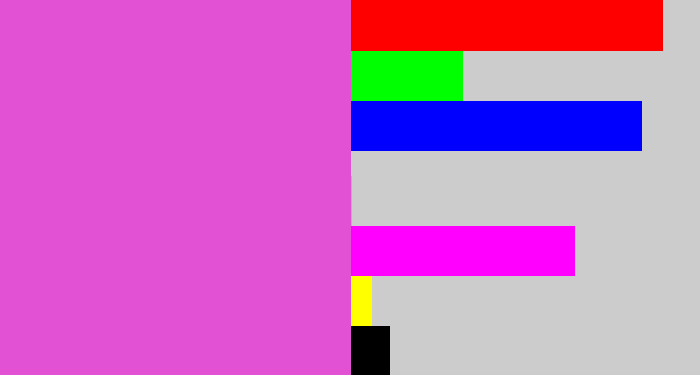 Hex color #e251d4 - pink purple
