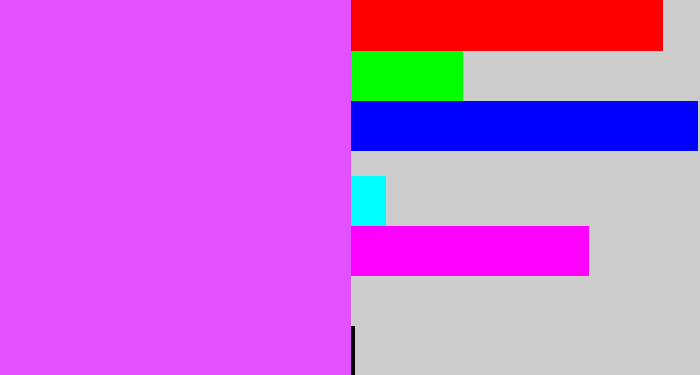 Hex color #e251fc - heliotrope