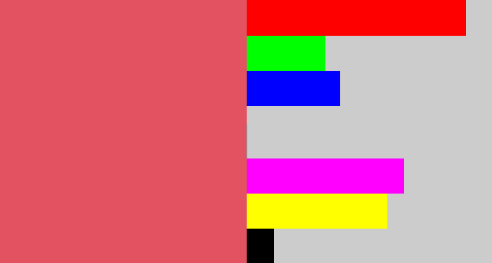Hex color #e25261 - pastel red
