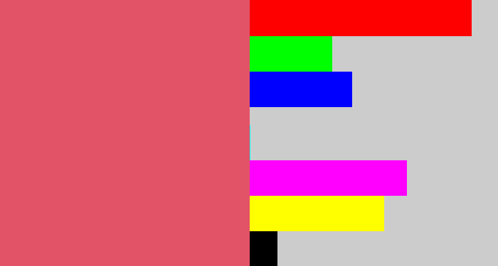 Hex color #e25368 - pastel red