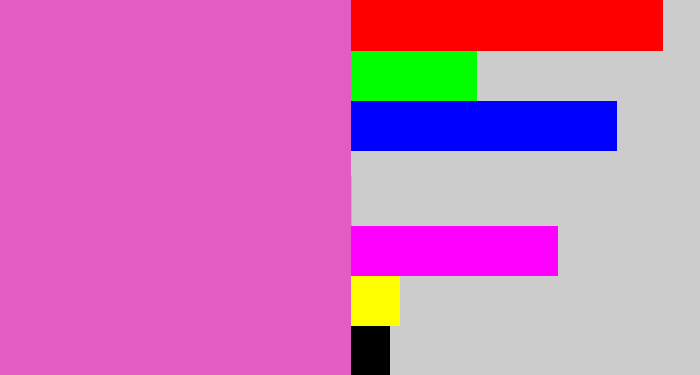 Hex color #e25cc2 - purpleish pink