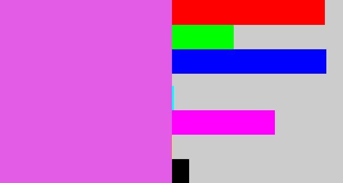 Hex color #e25ce5 - pink purple