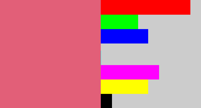 Hex color #e25f78 - pinkish