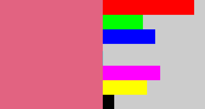 Hex color #e26381 - pinkish