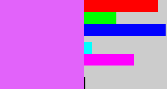 Hex color #e263fa - heliotrope