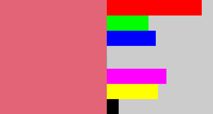 Hex color #e26476 - pinkish