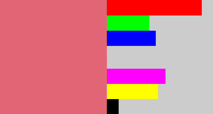 Hex color #e26576 - pinkish