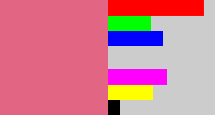Hex color #e26583 - pinkish