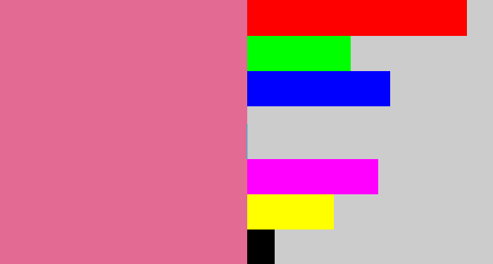 Hex color #e26a93 - medium pink