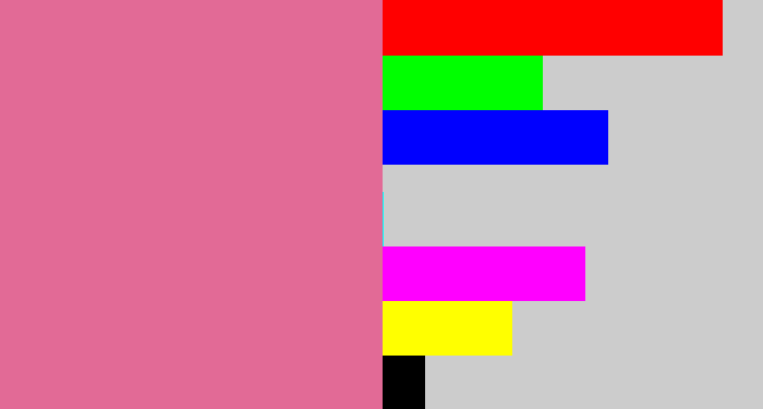 Hex color #e26a96 - medium pink