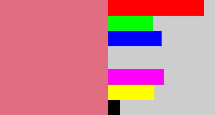 Hex color #e26c80 - pinkish