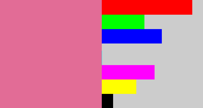 Hex color #e26c96 - medium pink