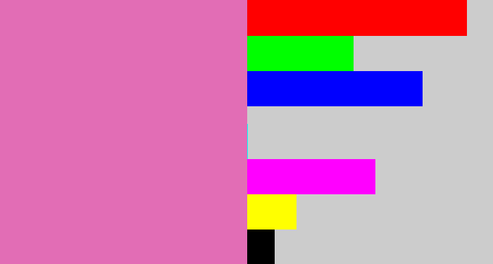 Hex color #e26db5 - pale magenta