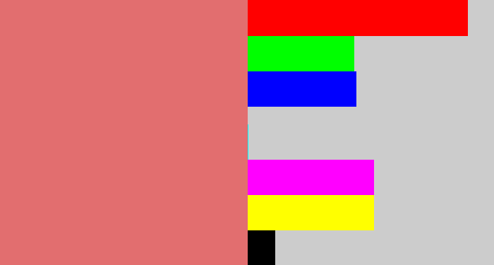 Hex color #e26e6f - pinkish