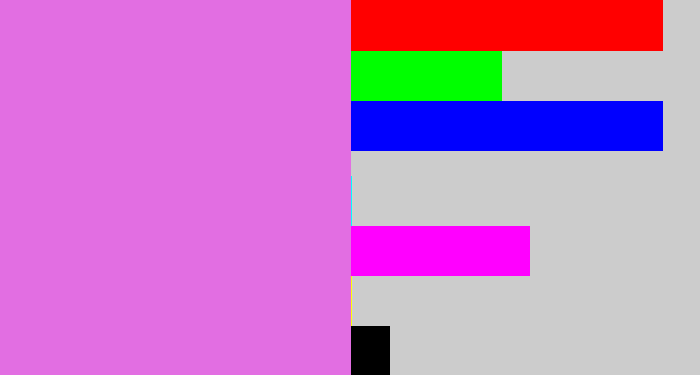 Hex color #e26ee2 - purply pink