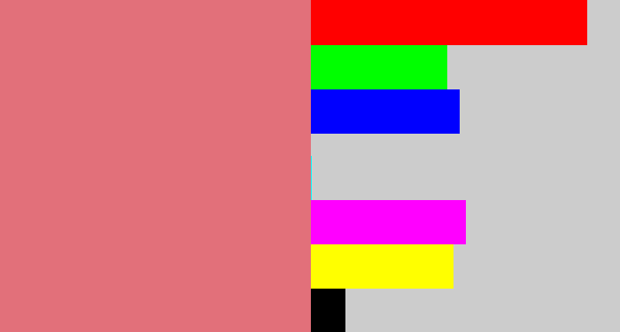 Hex color #e2707a - pinkish