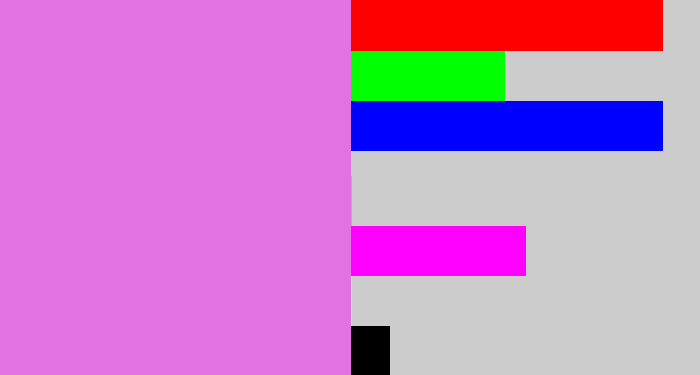 Hex color #e271e2 - purply pink